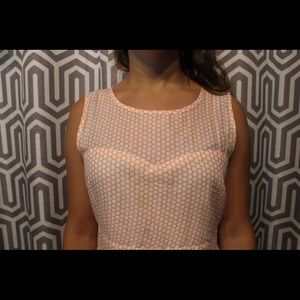 Cute summer peach poka dotted dress